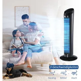 Homcom Turmventilator schwarz
