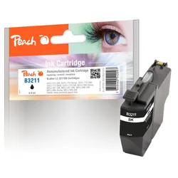 Peach Tintenpatrone schwarz kompatibel zu Brother LC-3211BK