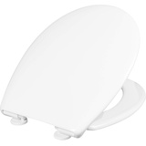 CORNAT WC-Sitz "Como" - Klassisch weißer Look - Pflegeleichter Thermoplast - Quick up & Clean Funktion - Absenkautomatik / Toilettensitz / Klodeckel / 1076390