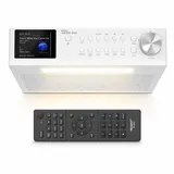 Regent Cucina 200 Küchenradio Unterbau Dab Radio mit Bluetooth FM/DAB+ Radio mit Led Leiste Küche, Farbdisplay, Küchen Timer mit 2 Alarmen, Perfektes Unterbauradio für die Küche, Farbe: Weiß