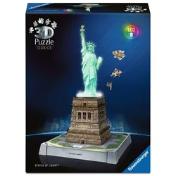 Ravensburger Puzzle - 3D Puzzle Iconics: Freiheitsstatue - mit Licht