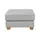 Soho Hocker Franka 75 x 42 x 62 cm Grau