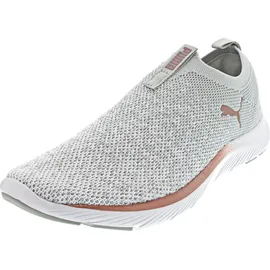 Puma Softride Remi Slip-on Knit Wn's Road Running Shoe, Ash Gray Puma White Rose Gold, 41