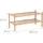 Relaxdays Schuhregal 68,5 x 32 x 28 cm mit 2 Ablagen natur