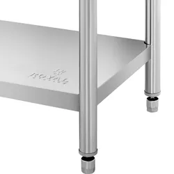 Royal Catering Edelstahl-Arbeitstisch - PREMIUM - 76 x 61 cm - 150 kg -