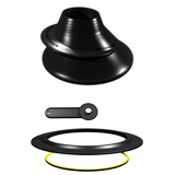 Si Tech Neck Tite Installation Kit - Silikon Halsmanschetten Montage-Kit - Farbe: Schwarz