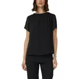 s.Oliver Luftige Chiffon-Bluse mit gesteppter Raffung schwarz L