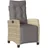 vidaXL Gartensessel 58,2 x 69,2 x 0 cm beige