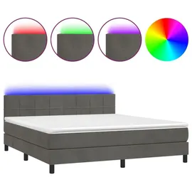 vidaXL Boxspringbett 160 x 200 cm Dunkelgrau