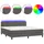 vidaXL Boxspringbett 160 x 200 cm Dunkelgrau
