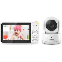 Vtech VM924 Video-Babyphone mit Kamera 5" LCD Display, 31 Stunden Batterielaufzeit Nachtsicht 300 Meter Reichweite Pan-Tilt-Zoom Schlaflieder Beruhi...