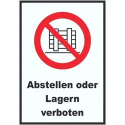 Abstellen oder Lagern verboten Schild A5 (148x210mm)