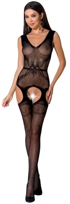 PASSION  Woman BS062 Bodystocking Schwarz One Size