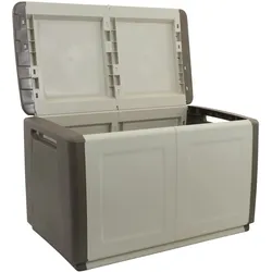 Artplast Polypropylen-Truhe – Elfenbein und Braun, Doppelfach