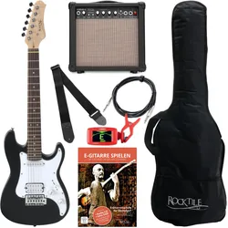 Rocktile Sphere Junior E-Gitarre 3/4 Schwarz Starter Set