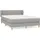 vidaXL Boxspringbett mit Matratze Hellgrau 140x200 cm Stoff