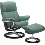 Stressless Relaxsessel STRESSLESS Mayfair Sessel Gr. Leder PALOMA, Signature Base Schwarz, Relaxfunktion-Drehfunktion-PlusTMSystem-Gleitsystem-BalanceAdaptTM, B/H/T: 79 cm x 102 cm x 44 cm, grün (aqua green paloma) Lesesessel und Relaxsessel