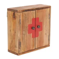 DESIGN DELIGHTS VINTAGE MEDIZINSCHRANK | 35x35x13cm (HxBxT), Recycling Holz
