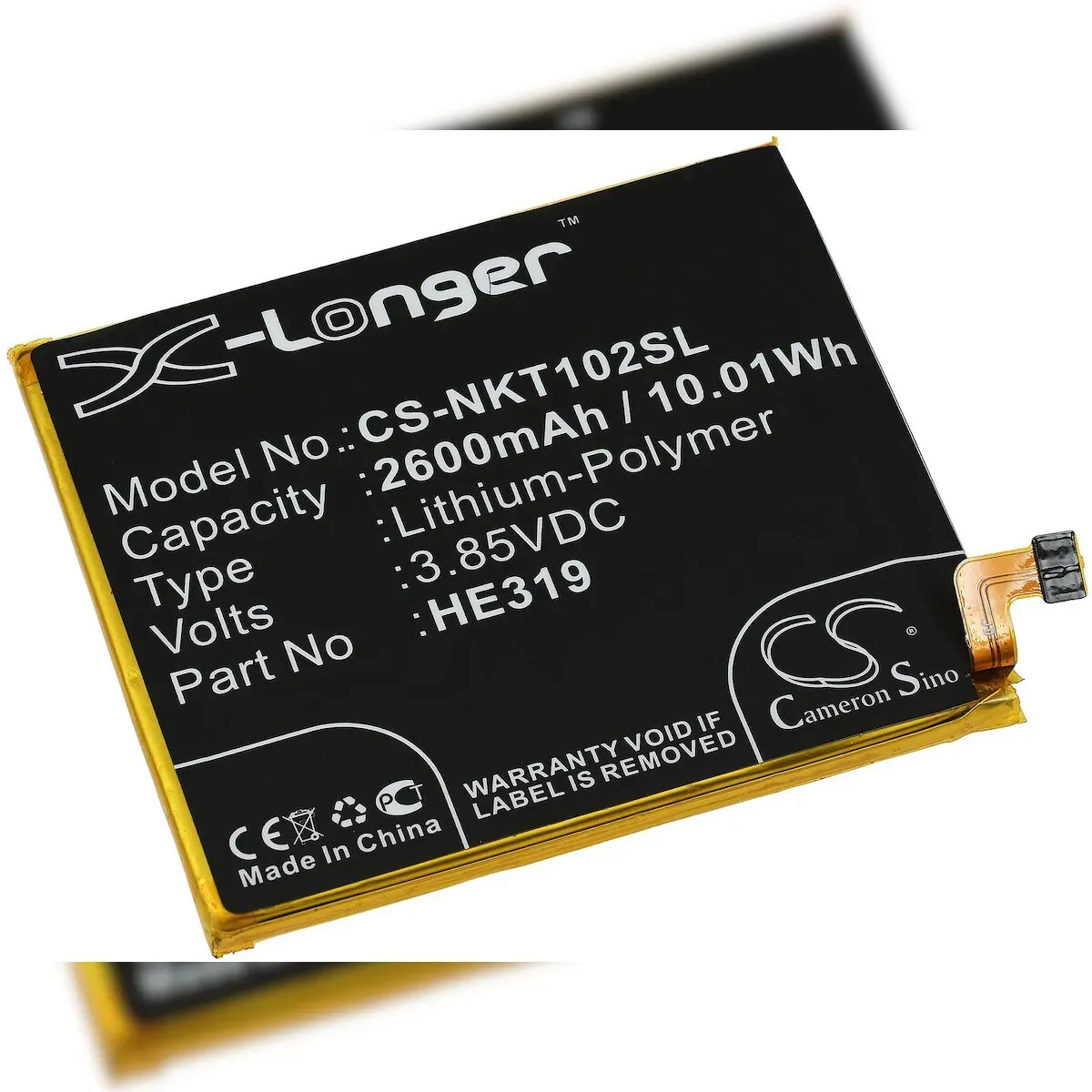 Powery Akku passend für Smartphone Nokia 3 / TA-1020 / TA-1032 / Typ HE319 u.a.