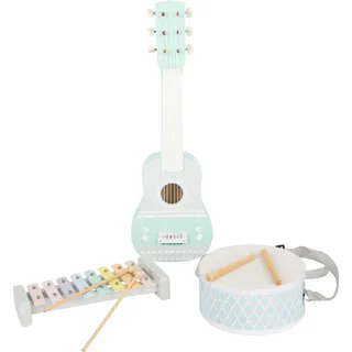 Small Foot Company small foot 11685 - Musik-Set Pastell, Kinder-Instrumente-Set (Gitarre/Trommel/Xylophon)