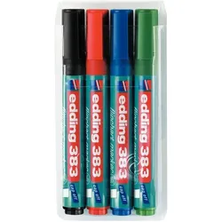 edding Flipchartmarker Keilsp. 1-5mm 4 Farben nachfüllbar
