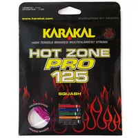 Karakal Hot Zone Pro 125 Squash-Saiten-Set, Farbe: Pink/Schwarz