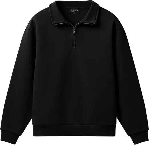 Burocs Essential Mock Neck Sweatshirt Schwarz