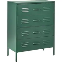 Beliani Kommode Grün Metall, 80x102x40 cm Wohnzimmer, Kommoden -