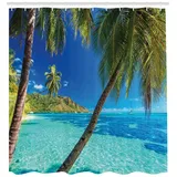 ABAKUHAUS Duschvorhang 175 x 240 cm blau