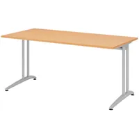 Bümö Schreibtisch Buche, Nachbildung,Buche, Rechteckig, 160x72x80 cm, FSC Mix,