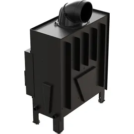 Kratki Floki Stahl Schwarz/Abdeckplatte Glas