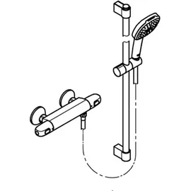 Grohe Grohtherm 1000 mit Brausegarnitur 900mm chrom