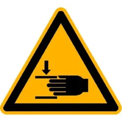 Warnzeichen W024 "Warnung vor Handverletzungen" Folie, 200mm