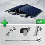 K2 Systems Flachdach Ost/West D-Dome 6.10 Montageset für 2 Module