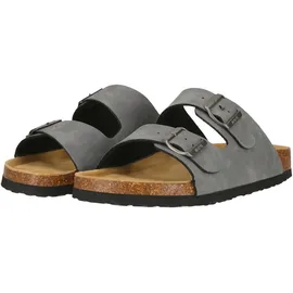 NOU "Shawnee V2", Herren, Gr. 42, grau (blau), Lederimitat, Schuhe Sandale, mit gepolstertem Fußbett
