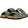 NOU "Shawnee V2", Herren, Gr. 42, grau (blau), Lederimitat, Schuhe Sandale, mit gepolstertem Fußbett
