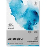 WINSOR & NEWTON Aquarellpapier 12 Blatt 300 g/m2 helles natürliches Weiß