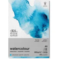 WINSOR & NEWTON Aquarellpapier 12 Blatt 300 g/m2 helles natürliches Weiß