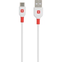 Skross USB Kabel USB-C Cable 2.0, 2,0m white (2 m, USB 2.0), USB Kabel