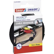 Tesa On & Off 55239-00-00 Klettkabelbinder zum Bündeln Haft- und Flauschteil (L x B) 5000mm x 10mm