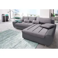 sit&more Ecksofa »Bandos L-Form«, in 2 unterschiedlichen Größen, wahlweise mit Bettfunktion, grau