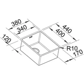 Blanco Claron 340-IF Durinox + Handbetätigung + InFino