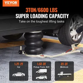 Vevor Wagenheber Stahlrohr 140-450 mm Weiß