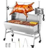 Drehspießgrill - Holzkohle-Spanferkelgrill/Lammgrill - Grilllänge 94 cm - Tragkraft 60 kg - Motor 38 W - Höhenverstellung 7-fach - Schutzblech -...