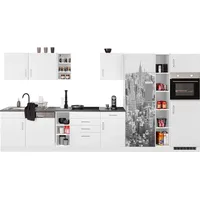 kochstation Küchenzeile KS-Paris 400 cm weiß