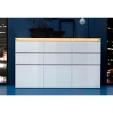 INOSIGN Highboard »Magic, Highboard, Hochschrank, Hochkommode«, mit 3 Türen und 6 Schubkästen, Hochglanz lackiert, Breite 180cm