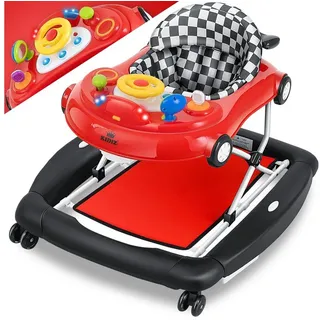 Kidiz KIDIZ® 4in1 Lauflernhilfe Babywalker Spiel- und Lauflernwagen Gehfrei - Schaukelfunktion Babywippe mit Rollen, Licht, Musik ,Spielecenter Esstisch Laufstuhl Laufhilfe babys ab 6 Monaten Klappbar