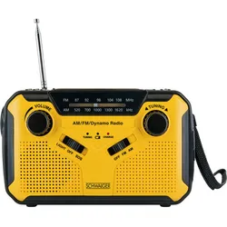 SCHWAIGER Radio, gelb-schwarz, Kunststoff, für Unterwegs - bunt