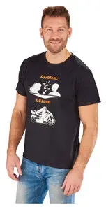 RAHMENLOS Problem Lösung Tshirt schwarz, XL