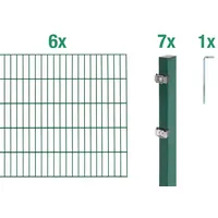 GAH Alberts Doppelstabmattenzaun Set 200 x 80 cm grün